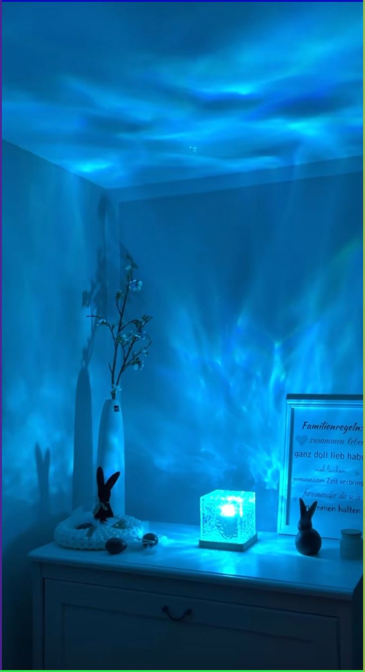 Dynamic Water Ripple Night Light - LED Projector Lamp for Bedroom and Gaming Room Decor