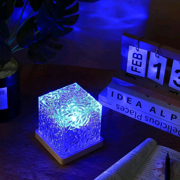 Dynamic Water Ripple Night Light - LED Projector Lamp for Bedroom and Gaming Room Decor